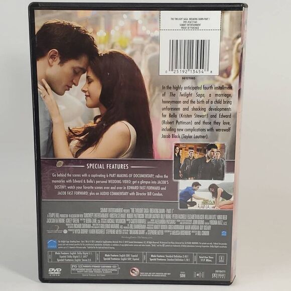 The Twilight Saga: Breaking Dawn part 1 (2011 Film) 2 Disc SE [DVD] - Picture 3 of 3